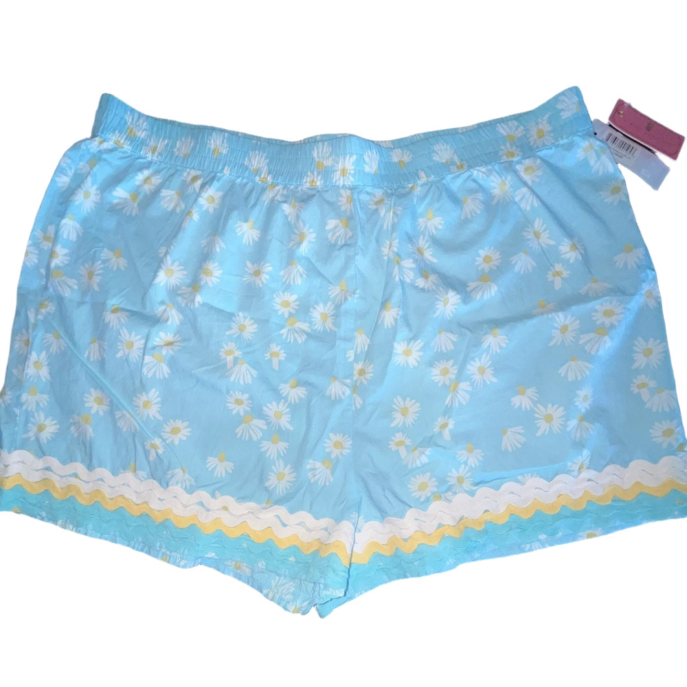 Simply Southern Light Blue Daisy Print Cotton Shorts